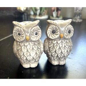 Better Homes & Gardens Owl Salt Pepper Shakers Ceramic Set Vintage